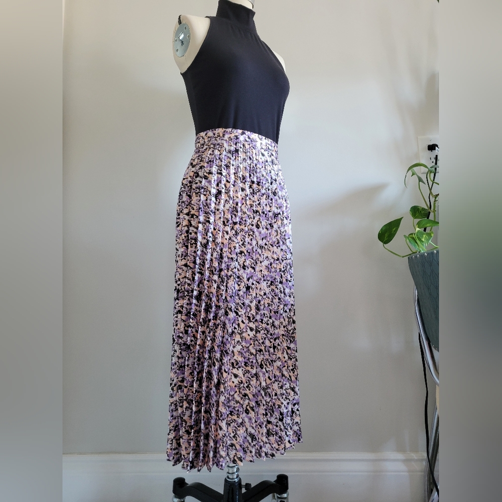 BOSS BNWT pleated printed maxi skirt